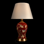 Настольная лампа бордовая с изображением птиц Slip Away варинант исполнения - 2 | Loft Concept в Барнауле