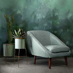 Кресло светло-бирюзовое с принтом Pauley Light Turquoise Armchair варинант исполнения - 8 | Loft Concept в Барнауле