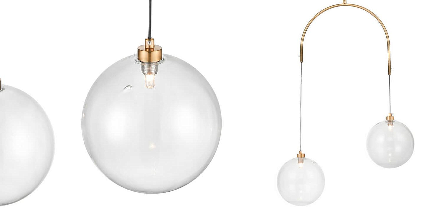 Люстра Two Hanging Ball Chandelier Люстра Two Hanging Ball Chandelier - Loft-Concept в Барнауле