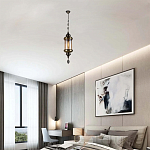 Подвесной светильник с янтарным стеклянным плафоном Amber Queen варинант исполнения - 2 | Loft Concept в Барнауле