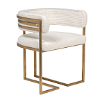 Стул букле бежевый с каркасом цвета матовое золото Tactility варинант исполнения - 2 | Loft Concept в Барнауле