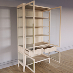 Витрина Primo со стеклянными фасадами и 2 ящиками Светлый дуб варинант исполнения - 3 | Loft Concept в Барнауле