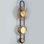 Бра со стеклянными плафонами в форме дисков Savio Brown Glass Disc Light варинант исполнения - 4 | Loft Concept в Барнауле