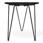 Стол журнальный c круглой столешницей из стекла серого цвета Gray and Gold Marble варинант исполнения - 4 | Loft Concept в Барнауле