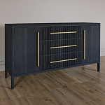 Буфет Primo с тремя ящиками и двумя фасадами Черный дуб варинант исполнения - 2 | Loft Concept в Барнауле