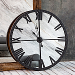 Часы настенные зеркальные с чёрным металлическим циферблатом Mirror Tower Clock варинант исполнения - 5 | Loft Concept в Барнауле