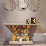 Консоль прямоугольная белая с основанием в виде кактуса Cactus варинант исполнения - 3 | Loft Concept в Барнауле