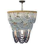 Многоярусная люстра украшенная круглыми бусами Gradient Grey Chandelier варинант исполнения - 1 | Loft Concept в Барнауле