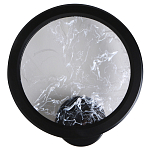 Светодиодное бра круглой формы с металлической рамой черного цвета Marble Glow варинант исполнения - 2 | Loft Concept в Барнауле