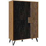 Шкаф двухдверный с 2-мя отделами с полками Stone Effect варинант исполнения - 2 | Loft Concept в Барнауле