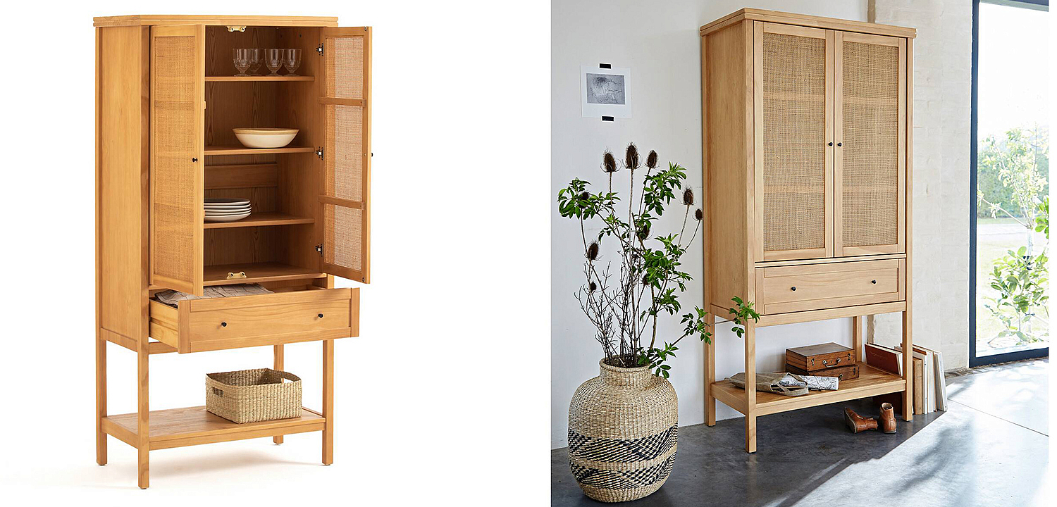 Шкаф Niels Wicker Cupboard 2 Doors Шкаф Niels Wicker Cupboard 2 Doors - Loft-Concept в Барнауле