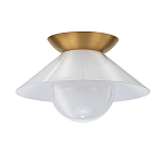 Потолочный светильник в форме конуса с белым шарообразным плафоном Quintiesse варинант исполнения - 4 | Loft Concept в Барнауле