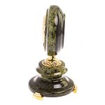 Часы настольные бронзовые из натуральных камней Мрамор и Змеевик Stone Clock варинант исполнения - 15 | Loft Concept в Барнауле