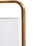 Торшер с белым тканевым абажуром на мраморном основании Cconcise варинант исполнения - 1 | Loft Concept в Барнауле