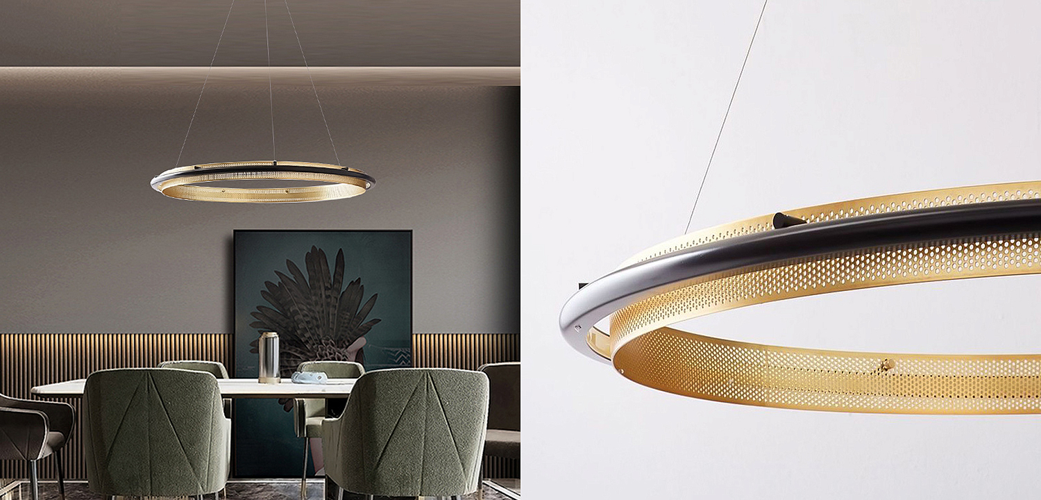 Люстра Gold ring horizontal pendant Люстра Gold ring horizontal pendant - Loft-Concept в Барнауле