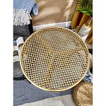 Столик приставной золотистый с орнаментом на столешнице Tanzania варинант исполнения - 8 | Loft Concept в Барнауле