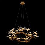 Люстра подвесная с прозрачными стеклянными птичками на ветвях Диаметр 100 см Serip Voa варинант исполнения - 5 | Loft Concept в Барнауле