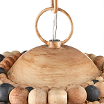 Подвесной светильник в форме купола из деревянных бусин Wooden Beads варинант исполнения - 3 | Loft Concept в Барнауле