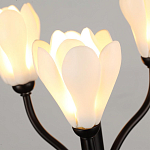 Настольная лампа с ветвями и белыми фарфоровыми цветами Floralis варинант исполнения - 5 | Loft Concept в Барнауле