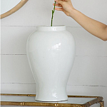 Ваза белая с крышкой однотонная Chinoiserie Ceramics варинант исполнения - 9 | Loft Concept в Барнауле