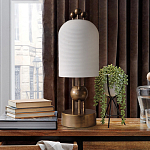 Настольная лампа в виде фонаря с белым фактурным абажуром Echoes of Light варинант исполнения - 3 | Loft Concept в Барнауле