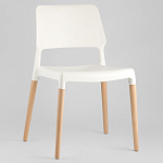 Пластиковый стул на ножках из массива бука Ferret White 4 шт варинант исполнения - 2 | Loft Concept в Барнауле