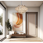 Люстра хрустальная в неоклассическом стиле на серебристом каркасе Majesty варинант исполнения - 3 | Loft Concept в Барнауле