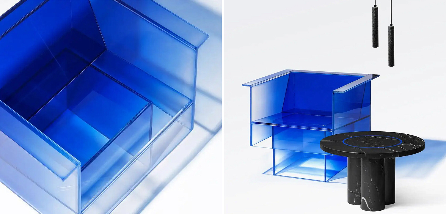 Дизайнерское Кресло Null Blue Glass Clear Armchair by Studio Buzao Дизайнерское Кресло Null Blue Glass Clear Armchair by Studio Buzao - Loft-Concept в Барнауле