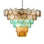 Люстра конусовидная с каскадом из разноцветных круглых подвесов Key Lustar варинант исполнения - 3 | Loft Concept в Барнауле