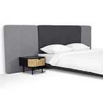 Кровать с большим мягким изголовьем Unity Dark Grey Bed варинант исполнения - 4 | Loft Concept в Барнауле