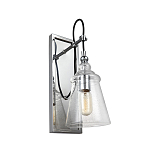 Бра с плафоном в форме колокола из прозрачного стекла с пузырьками Feiss варинант исполнения - 1 | Loft Concept в Барнауле