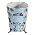 Кашпо из голубого фарфора с бронзовыми элементами Blue Garden варинант исполнения - 2 | Loft Concept в Барнауле