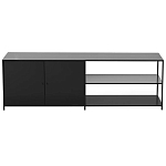 ТВ-тумба из металла с 2-мя дверцами и полками Damian Metal TV Stand варинант исполнения - 1 | Loft Concept в Барнауле