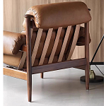 Кресло с деревянным каркасом и обивкой из натуральной кожи Medieval Furniture варинант исполнения - 2 | Loft Concept в Барнауле