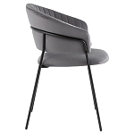 Стул в велюре серого цвета Horizon варинант исполнения - 3 | Loft Concept в Барнауле