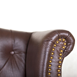 Диван из натуральной кожи на 4-х деревянных ножках из массива бука Thomas Seating brown варинант исполнения - 6 | Loft Concept в Барнауле