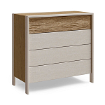 Комод 4 ящика с подсветкой на рельефном фасаде Warm Industrial варинант исполнения - 6 | Loft Concept в Барнауле