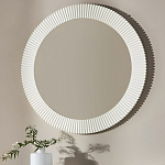 Зеркало в круглой фактурной раме Mirror Modern Texture белое варинант исполнения - 3 | Loft Concept в Барнауле