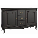 Буфет черный из массива бука с 3-мя ящиками и 2-мя дверцами Black Provence варинант исполнения - 1 | Loft Concept в Барнауле