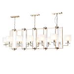Люстра прямоугольной формы с 12-ю цилиндрическими плафонами из стекла Laurent варинант исполнения - 2 | Loft Concept в Барнауле