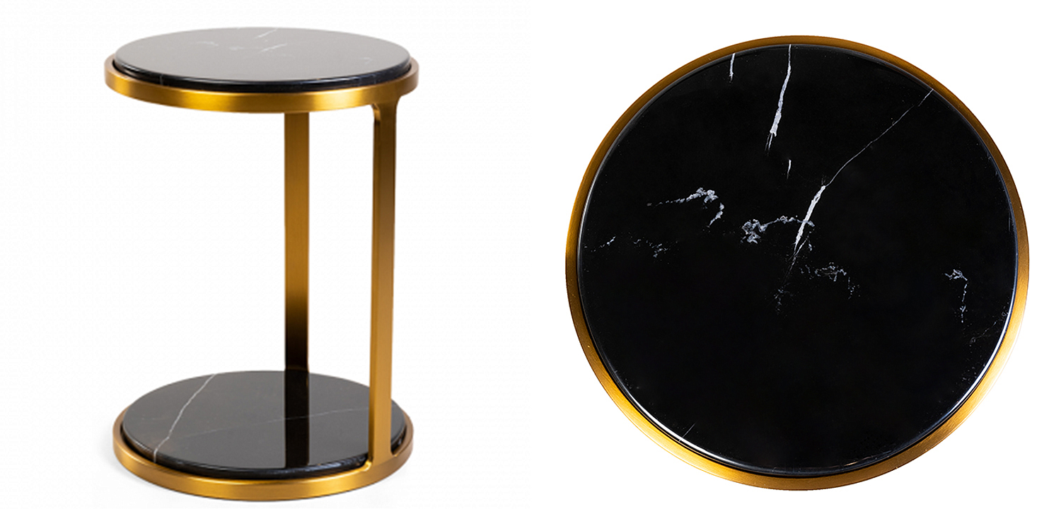 Приставной стол Viorel Marble Side Table Приставной стол Viorel Marble Side Table - Loft-Concept в Барнауле