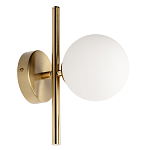 Бра с золотым основанием и белым плафоном в форме шара Bubble варинант исполнения - 1 | Loft Concept в Барнауле