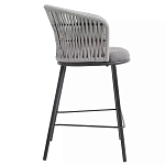 Стул барный с декоративным плетением на спинке и подлокотниках Chair Weave варинант исполнения - 1 | Loft Concept в Барнауле