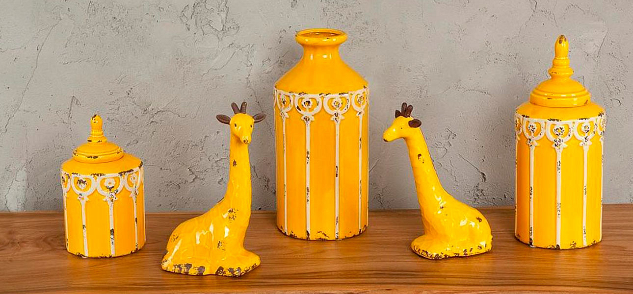 Фигурка керамика желтый жираф Giraffe Фигурка керамика желтый жираф Giraffe - Loft-Concept в Барнауле