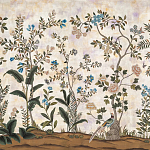 Обои ручная роспись Siam White Metal варинант исполнения - 2 | Loft Concept в Барнауле