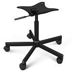 Стул с мягкой обивкой из велюра и подъемно-поворотным механизмом на колесиках Mason Green and Yellow варинант исполнения - 5 | Loft Concept в Барнауле