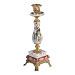 Подсвечник с цветочной росписью из фарфора с бронзовыми элементами Eden Garden варинант исполнения - 3 | Loft Concept в Барнауле