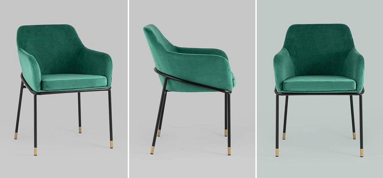 Стул Sandra Chair Зеленый Велюр Стул Sandra Chair Зеленый Велюр - Loft-Concept в Барнауле