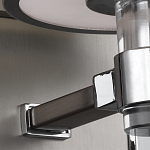 Бра цвета хром с белым цилиндрическим стеклянным плафоном Feiss варинант исполнения - 3 | Loft Concept в Барнауле