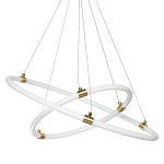 Люстра подвесная с двумя пересекающимися белыми светодиоидными кольцами Luke Lampco Tracer Lamp варинант исполнения - 1 | Loft Concept в Барнауле